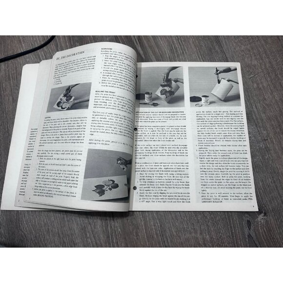 Step-by-Step Decoupage on Ceramics Book By Alberta Meitin Paperback 1968 - Picture 4 of 5